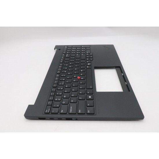 Carcasa superioara cu tastatura palmrest Laptop, Lenovo, ThinkPad P16s Gen 4 Type 21QV, 21QW, iluminata, neagra, layout US