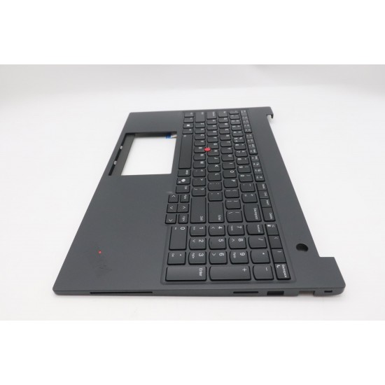 Carcasa superioara cu tastatura palmrest Laptop, Lenovo, ThinkPad P16s Gen 4 Type 21QV, 21QW, iluminata, neagra, layout US