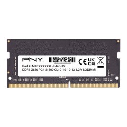 Memorie Ram Laptop PNY, 16GB, DDR4, 2Rx8, PC4-2666V, 2666Mhz, MN16GSD42666-SB, PC4-21300, CL19, 1.2V, non-ECC, sodimm, 260 pini