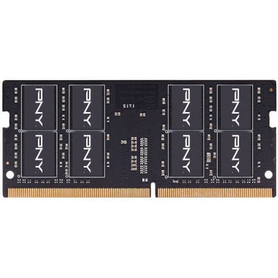 Memorie Ram Laptop PNY, 16GB, DDR4, 2Rx8, PC4-2666V, 2666Mhz, MN16GSD42666-SB, PC4-21300, CL19, 1.2V, non-ECC, sodimm, 260 pini