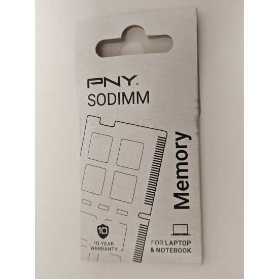 Memorie Ram Laptop PNY, 16GB, DDR4, 2Rx8, PC4-2666V, 2666Mhz, MN16GSD42666-SB, PC4-21300, CL19, 1.2V, non-ECC, sodimm, 260 pini