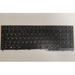 Tastatura Laptop, Fujitsu, Lifebook U759, U757, U758, iluminata, neagra, layout US