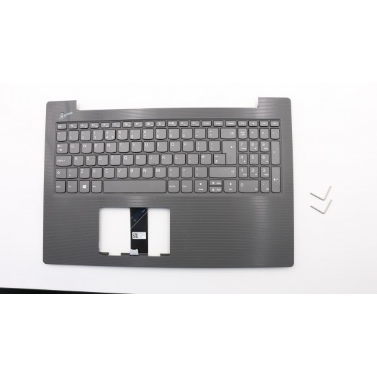 Carcasa superioara cu tastatura palmrest Laptop, Lenovo, IdeaPad V130-15IGM Type 81HL, 5CB0R28201, 460.00B09.004, Iron Grey, layout UK