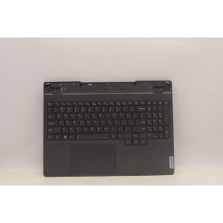 Carcasa superioara cu tastatura palmrest Laptop, Lenovo, Legion 5 15IAH7 Type 82RC, 5CB1H78459, AP2DJ000900, EL2DJ001C00, JY570, iluminata, Slate Grey, layout US