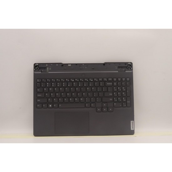 Carcasa superioara cu tastatura palmrest Laptop, Lenovo, Legion 5 15ARH7 Type 82RE, 5CB1H78459, AP2DJ000900, EL2DJ001C00, JY570, iluminata, Slate Grey, layout US