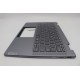 Carcasa superioara cu tastatura palmrest compatibila Laptop 2-in-1, Lenovo, Yoga 7 14IRL8 Type 82YL, 5CB1L40838, 5CB1L40839,  HQ25202001C50, HQ26901001ES0, iluminata, Artic Grey, layout US