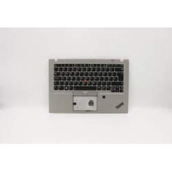Carcasa superioara cu tastatura palmrest Laptop, Lenovo, ThinkPad T490S Type 80NX, 80NY, 02HM379, 02HM415, AM1BR000510, iluminata, layout UK