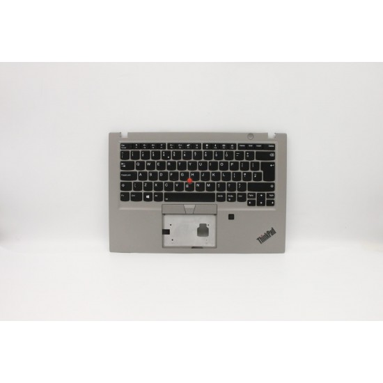 Carcasa superioara cu tastatura palmrest Laptop, Lenovo, ThinkPad T490S Type 80NX, 80NY, 02HM379, 02HM415, AM1BR000510, iluminata, layout UK