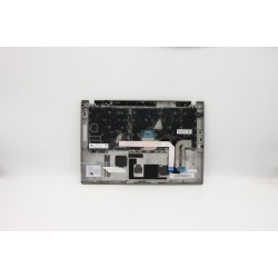 Carcasa superioara cu tastatura palmrest Laptop, Lenovo, ThinkPad T490S Type 80NX, 80NY, 02HM379, 02HM415, AM1BR000510, iluminata, layout UK