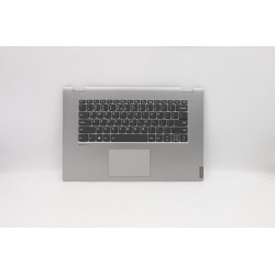 Carcasa superioara palmrest cu tastatura Laptop, Lenovo, FLEX-15IWL Type 81SR, 5CB0S17736, AM2G9000110, ET2G9000200, ET2G9000500, iluminata, gri, layout us