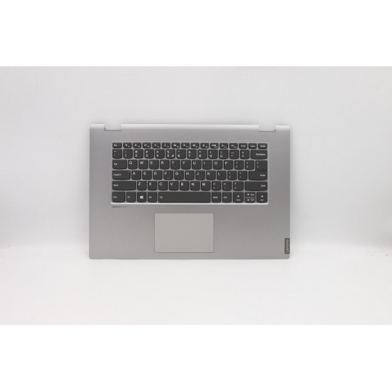Carcasa superioara cu tastatura palmrest Laptop, Lenovo, IdeaPad C340-15IIL Type 81XJ, 5CB0S17736, AM2G9000110, ET2G9000200, ET2G9000500, iluminata, gri, layout us