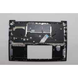 Carcasa superioara cu tastatura palmrest Laptop, Lenovo, ThinkBook 14 G6+ IMH Type 21LD, 5CB1N60809, 5CB1P74746, AMB29000231, AMB29000300, iluminata, Luna Grey, layout us