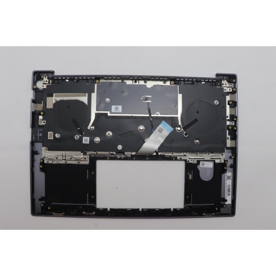 Carcasa superioara cu tastatura palmrest Laptop, Lenovo, ThinkBook 14 G6+ IMH Type 21LD, 5CB1N60809, 5CB1P74746, AMB29000231, AMB29000300, iluminata, Luna Grey, layout us