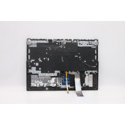 Carcasa superioara cu tastatura palmrest Laptop, Lenovo, Legion 5 Pro 16IAH7H Type 82RF, 5CB1D09653, AP1ZV000800, iluminata, 4 pini, Storm Grey, layout US