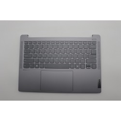 Carcasa superioara cu tastatura palmrest compatibila Laptop, Lenovo, IdeaPad Pro 5 14IRH8 Type 83AL, 5CB1P31558, HQ25202000660, HQ258060004C0, NB6766B, iluminata, Artic Grey, layout US