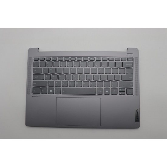 Carcasa superioara cu tastatura palmrest Laptop, Lenovo, IdeaPad Pro 5 14IMH9 Type 83D2, 5CB1P31558, HQ25202000660, HQ258060004C0, NB6766B, iluminata, Artic Grey, layout US