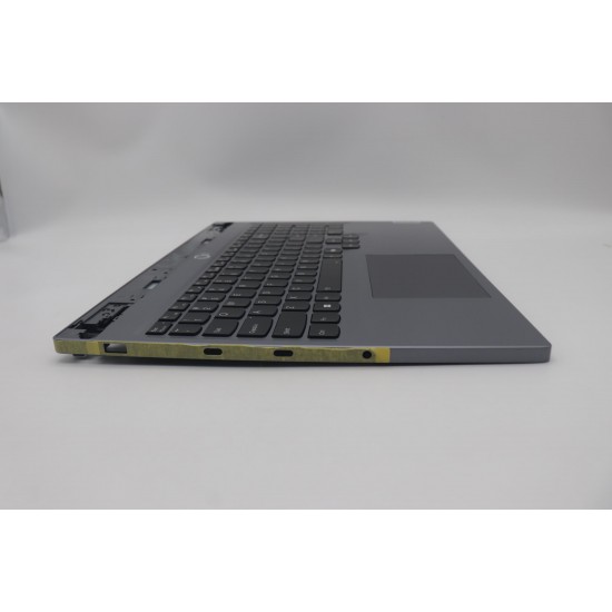 Carcasa superioara cu tastatura palmrest Laptop Gaming, Lenovo, Legion 5 16IRX9 Type 83DG, 5CB1P55134, 5CB1P55411, 5CB1M72407, AP925000401, AM925000200, iluminata, 4 pini, Luna Grey, layout US