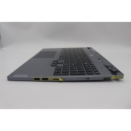 Carcasa superioara cu tastatura palmrest Laptop Gaming, Lenovo, Legion 5 16IRX9 Type 83DG, 5CB1P55134, 5CB1P55411, 5CB1M72407, AP925000401, AM925000200, iluminata, 4 pini, Luna Grey, layout US