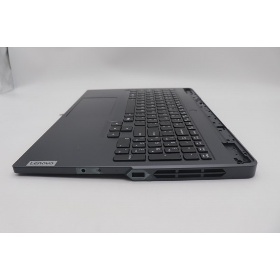 Carcasa superioara cu tastatura palmrest Laptop Gaming, Lenovo, Legion Pro 5 16IRX9 Type 83DF,  5CB1P50090, 5CB1P50091, 5CB1P50094, AP38U000100, 3421900179, iluminata, 4 pini, Onyx Grey, layout US
