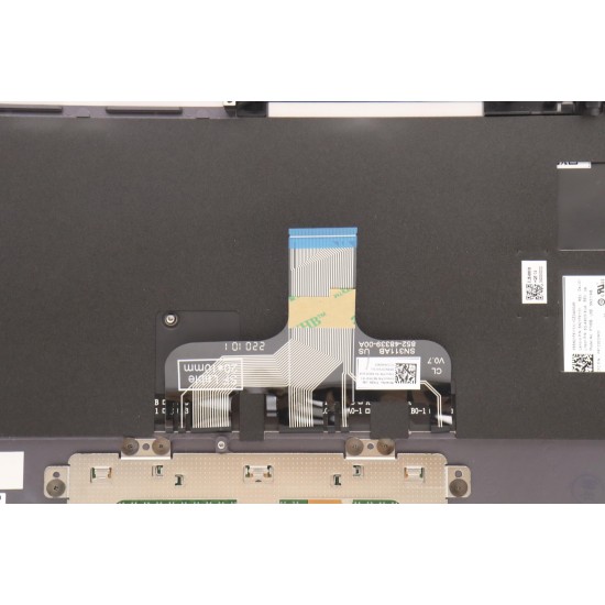 Carcasa superioara cu tastatura palmrest Laptop, Lenovo, Yoga 7 14IAL7 Type 82QE, 82VD, 5CB1J11140, AM2LK000500,17303678, iluminata, Storm Grey, layout US