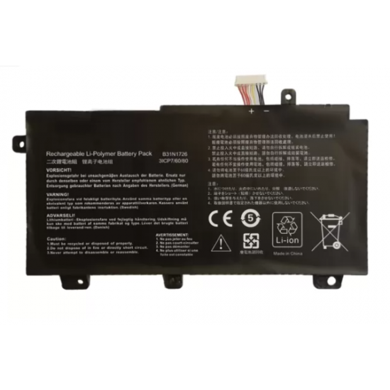 Baterie compatibila Laptop Gaming, Asus TUF F15 FX506HEB, 3ICP7/60/80, B31N1726, 11.4V, 3900mAh, 44Wh