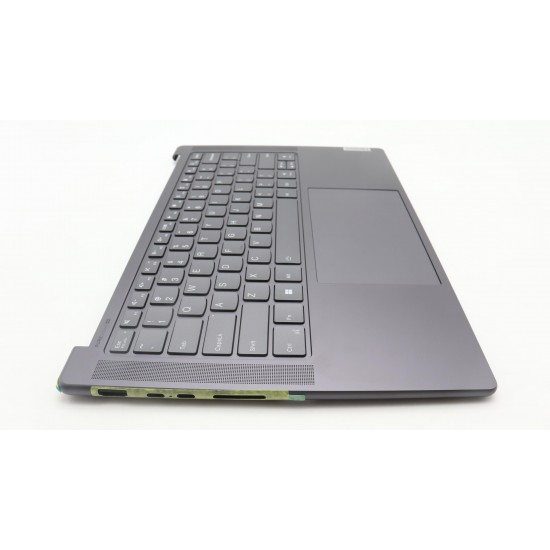 Carcasa superioara cu tastatura palmrest Laptop, Lenovo, Yoga Pro 9 14IRP8 Type 83BU, 83BV, 5CB1L49530, 5CB1L49556, AM2YE000500, 21894658, HQ210AJH7007 , iluminata, 4 pini, Dark Grey, layout US
