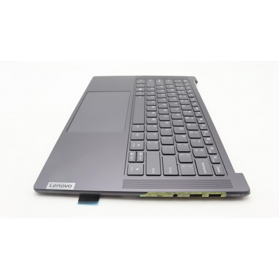 Carcasa superioara cu tastatura palmrest Laptop, Lenovo, Yoga Pro 9 14IRP8 Type 83BU, 83BV, 5CB1L49530, 5CB1L49556, AM2YE000500, 21894658, HQ210AJH7007 , iluminata, 4 pini, Dark Grey, layout US