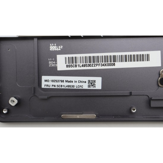 Carcasa superioara cu tastatura palmrest Laptop, Lenovo, Yoga Pro 9 14IRP8 Type 83BU, 83BV, 5CB1L49530, 5CB1L49556, AM2YE000500, 21894658, HQ210AJH7007 , iluminata, 4 pini, Dark Grey, layout US