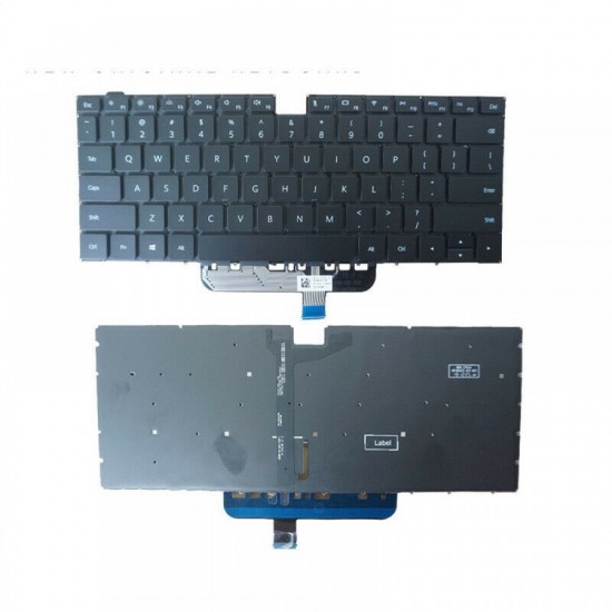 Tastatura Laptop, Huawei, MateBook 14 KLV-W19, KLV-W29, iluminata, neagra, layout US