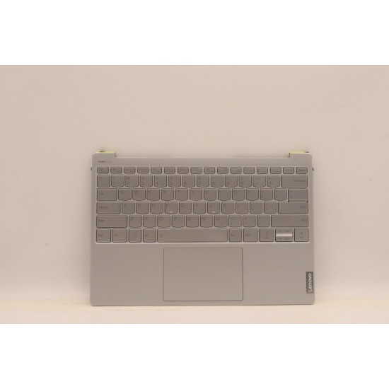 Carcasa superioara cu tastatura palmrest Laptop, Lenovo, Yoga Slim 7 Carbon 13IAP7 Type 82U9, 5CB1J31128, AM2KM000160, 18600572, iluminata, 4 pini, Cloud Grey, layout US