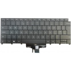 Tastatura Laptop 2-in-1, Dell, Latitude 9450, P166G, P166G002, 242RJ, 0242RJ, iluminata, neagra, layout UK