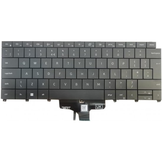 Tastatura Laptop 2-in-1, Dell, Latitude 9440, P166G, P166G001, 242RJ, 0242RJ, iluminata, neagra, layout UK