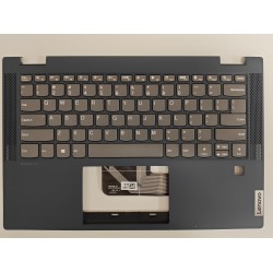 Carcasa superioara cu tastatura palmrest Laptop, Lenovo, IdeaPad Flex 5-14ITL05 Type 82HS, 82LT, 5CB1B36461, 460.0MD05.0001, Fingerprint, Abyss Blue, layout US, refurbished