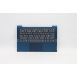 Carcasa superioara cu tastatura palmrest Laptop, Lenovo, IdeaPad 5-14ITL05 Type 82FE, 5CB1A13503, AM2UZ000C20, ET2UZ000100, ET2UZ000200, iluminata, albastra, layout UK