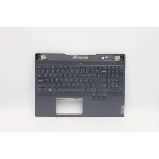Carcasa superioara cu tastatura palmrest Laptop, Lenovo, Legion S7-15IMH5 Laptop Type 82BC, 5CB0Z71938,  5CB0Z71940, 8S1101-07428-8S,  iluminata, 4 pini, gri inchis, layout US