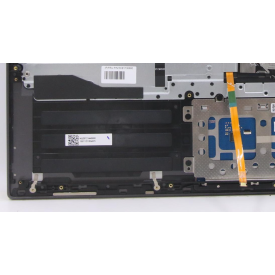 Carcasa superioara cu tastatura palmrest Laptop, Lenovo, IdeaPad Yoga Slim 7 Pro 16ACH6 Type 82QQ, 5CB1F36880, 5CB1F36995, NB5729, HQ2370, HQ20721440000, PH-B17-02AS, iluminata, 4 pini, Storm Grey, layout US