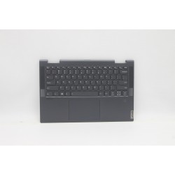 Carcasa superioara cu tastatura palmrest Laptop, Lenovo, IdeaPad Yoga 7-14ACN6 Laptop Type 82N7, 5CB1D12414, AM27V000200, EL27V000100, 18219197, iluminata, 4 pini, Slate Grey, layout US
