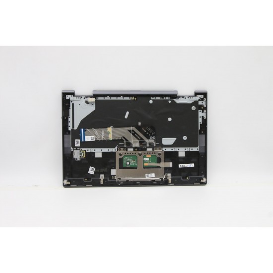 Carcasa superioara cu tastatura palmrest Laptop, Lenovo, IdeaPad Yoga 7-14ACN6 Laptop Type 82N7, 5CB1D12414, AM27V000200, EL27V000100, 18219197, iluminata, 4 pini, Slate Grey, layout US