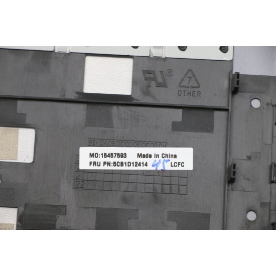 Carcasa superioara cu tastatura palmrest Laptop, Lenovo, IdeaPad Yoga 7-14ACN6 Laptop Type 82N7, 5CB1D12414, AM27V000200, EL27V000100, 18219197, iluminata, 4 pini, Slate Grey, layout US
