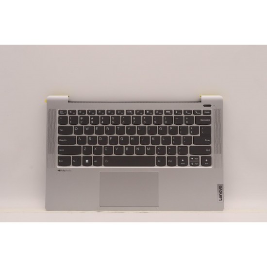 Carcasa superioara cu tastatura palmrest Laptop, Lenovo, IdeaPad 5 14ABA7 Type 82SE, 5CB1J08457, 5CB1J08488, AM3KI000140, PK37B01D700TIC, ET2UZ000100, ET2UZ000200, iluminata, 4 pini, Cloud Grey, layout US
