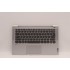 Carcasa superioara cu tastatura palmrest Laptop, Lenovo, IdeaPad 5 14ABA7 Type 82SE, 5CB1J08457, 5CB1J08488, AM3KI000140, PK37B01D700TIC, ET2UZ000100, ET2UZ000200, iluminata, 4 pini, Cloud Grey, layout US
