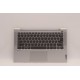 Carcasa superioara cu tastatura palmrest Laptop, Lenovo, IdeaPad 5 14ABA7 Type 82SE, 5CB1J08457, 5CB1J08488, AM3KI000140, PK37B01D700TIC, ET2UZ000100, ET2UZ000200, iluminata, 4 pini, Cloud Grey, layout US