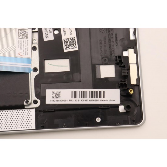 Carcasa superioara cu tastatura palmrest Laptop, Lenovo, IdeaPad 5 14ABA7 Type 82SE, 5CB1J08457, 5CB1J08488, AM3KI000140, PK37B01D700TIC, ET2UZ000100, ET2UZ000200, iluminata, 4 pini, Cloud Grey, layout US