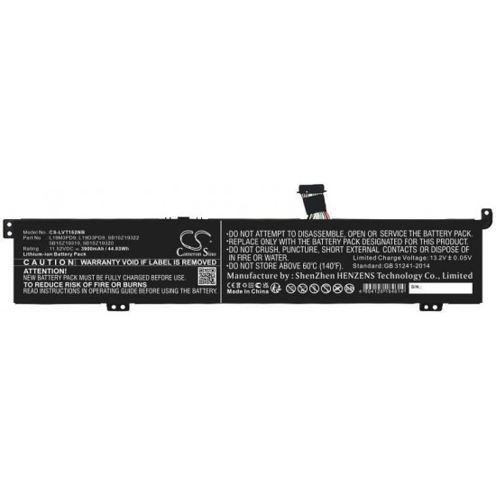 Baterie compatibila Laptop Gaming, Laptop, Lenovo, IdeaPad Creator 5-15IMH05 Type 82D4, 5B10Z19322, 5B10Z19319, 5B10Z19320, CS-LVT152NB, L19M3PD9, L19D3PD9, L19M3PF7, 11.45V, 3900mAh, 44.46Wh