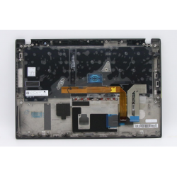 Carcasa superioara cu tastatura palmrest Laptop, Lenovo, ThinkPad T495s Type 20QJ, 5M10V16660, 5M11A08645, 5M11A08647, 5M10V16659, PK131B42B08, AM1CL000100, EA1BR000200, V170820IS1, iluminata, 12 pini, Black, layout US