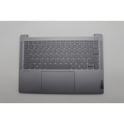 Carcasa superioara cu tastatura palmrest Laptop, Lenovo, IdeaPad Pro 5 14AHP9 Type 83D3, 5CB1N90824, 5CB1N90849, HQ25202000640, HQ706010005Q74A04, HQ31300007VN7, HQ258060004B0, NB6766, iluminata, 4 pini, Arctic Grey, layout US