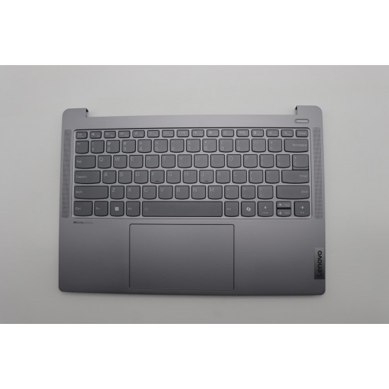 Carcasa superioara cu tastatura palmrest Laptop, Lenovo, IdeaPad Pro 5 14AHP9 Type 83D3, 5CB1N90824, 5CB1N90849, HQ25202000640, HQ706010005Q74A04, HQ31300007VN7, HQ258060004B0, NB6766, iluminata, 4 pini, Arctic Grey, layout US