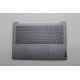 Carcasa superioara cu tastatura palmrest Laptop, Lenovo, IdeaPad Pro 5 14AHP9 Type 83D3, 5CB1N90824, 5CB1N90849, HQ25202000640, HQ706010005Q74A04, HQ31300007VN7, HQ258060004B0, NB6766, iluminata, 4 pini, Arctic Grey, layout US