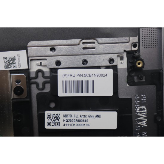 Carcasa superioara cu tastatura palmrest Laptop, Lenovo, IdeaPad Pro 5 14AHP9 Type 83D3, 5CB1N90824, 5CB1N90849, HQ25202000640, HQ706010005Q74A04, HQ31300007VN7, HQ258060004B0, NB6766, iluminata, 4 pini, Arctic Grey, layout US