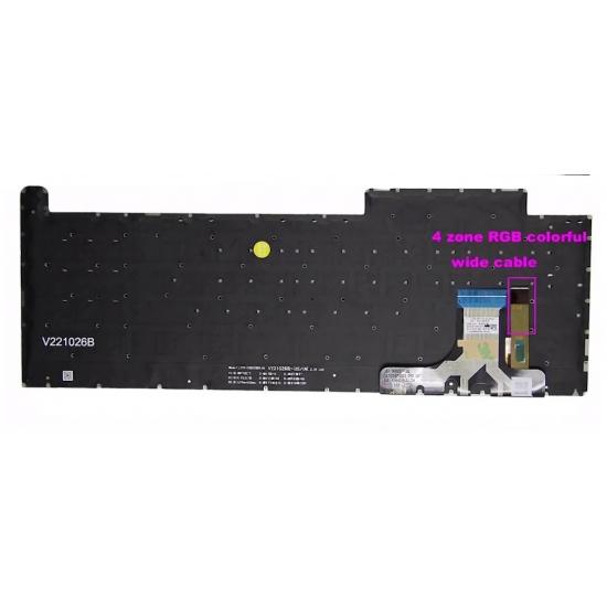 Tastatura Laptop Gaming, Asus, ROG Strix G18 G814J, G814JU, G814JV, G814JI, G814JVR, G814JZR, G814JZR, iluminata, RGB 4 Zone, neagra, layout US